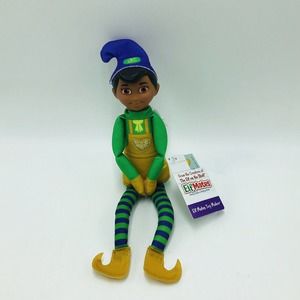 Elf Mates Toy Maker Green Purple African American Elf on The Shelf Doll Plush
